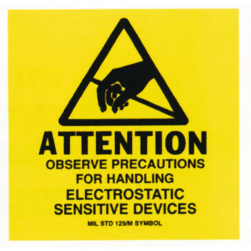 Awareness Labels, (Attention) 2" x 2" (Mil-Std 129), 500/Roll